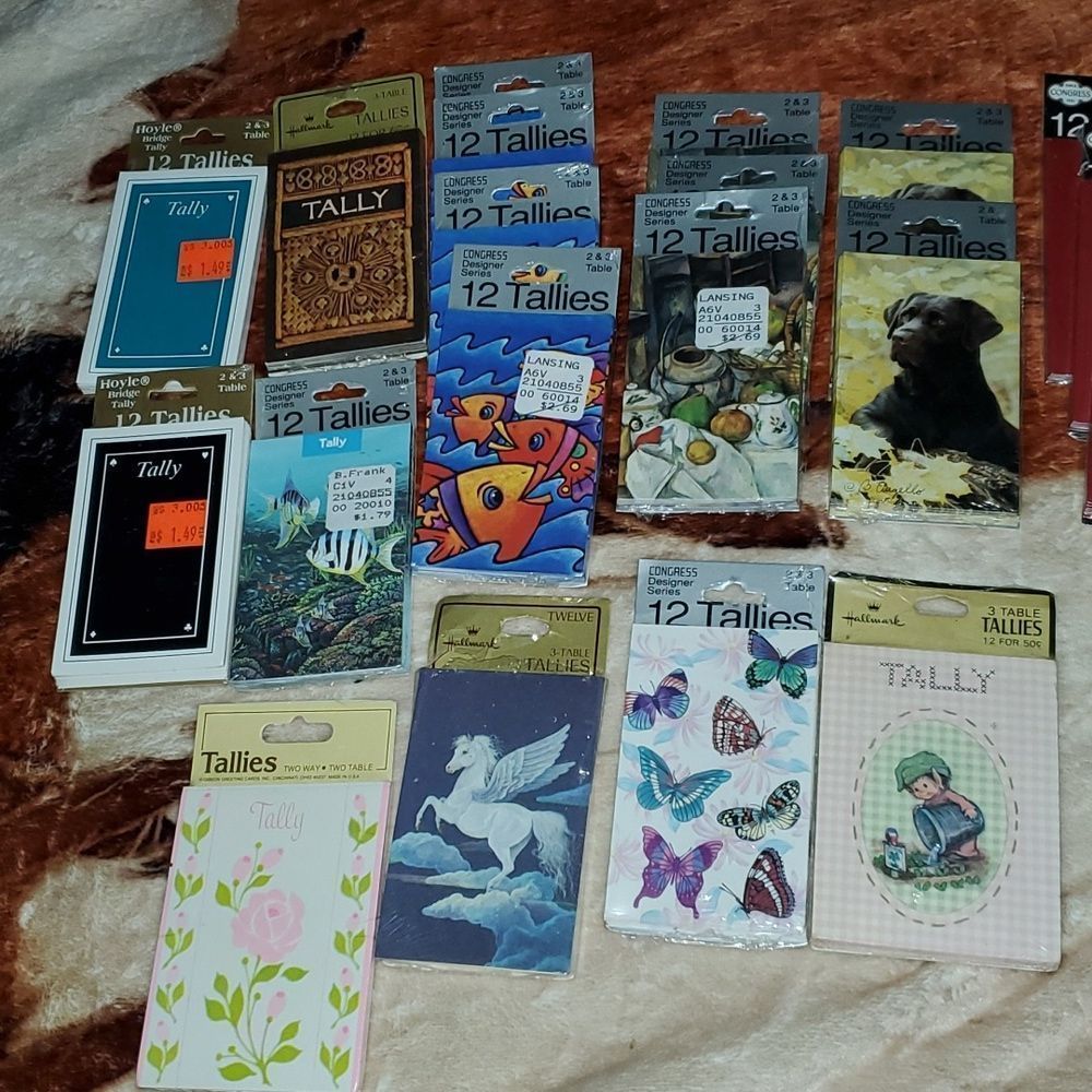 HUGE Lot of 200 Vintage & Newer Bridge Tallies Congress Hallmark‎ Gibson Hoyle